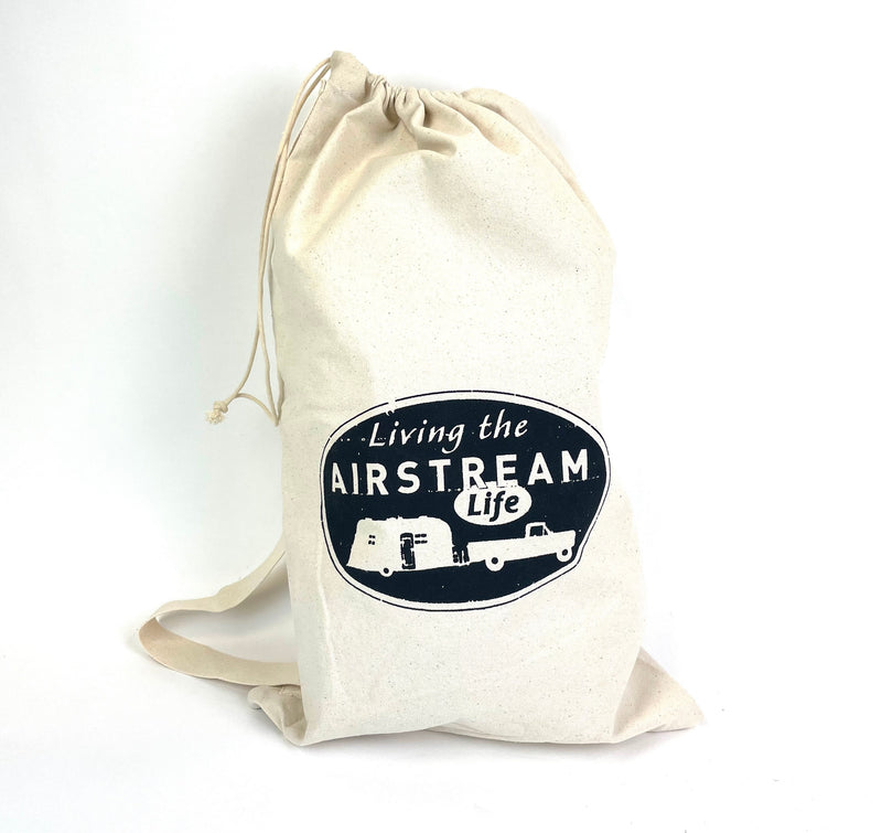 "Living The Airstream Life" Laundry Bag - with inside pocket